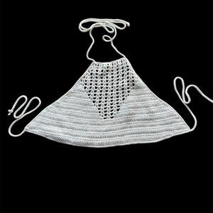 Forever 21 Women's White Knit Crop-top